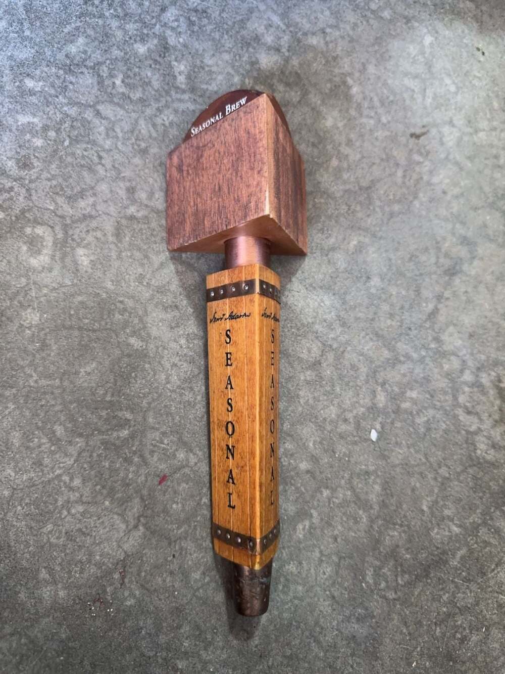 Samuel Adams Seasonal Brew Wooden Beer Tap Handle